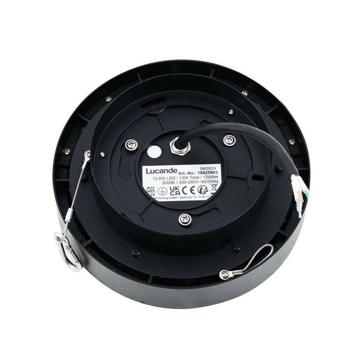 Lucande Led Außendeckenleuchte Lampe Roran Schwarz ø 18 Cm Ip65 Außenbeleuchtung B-Ware - 4251911786682