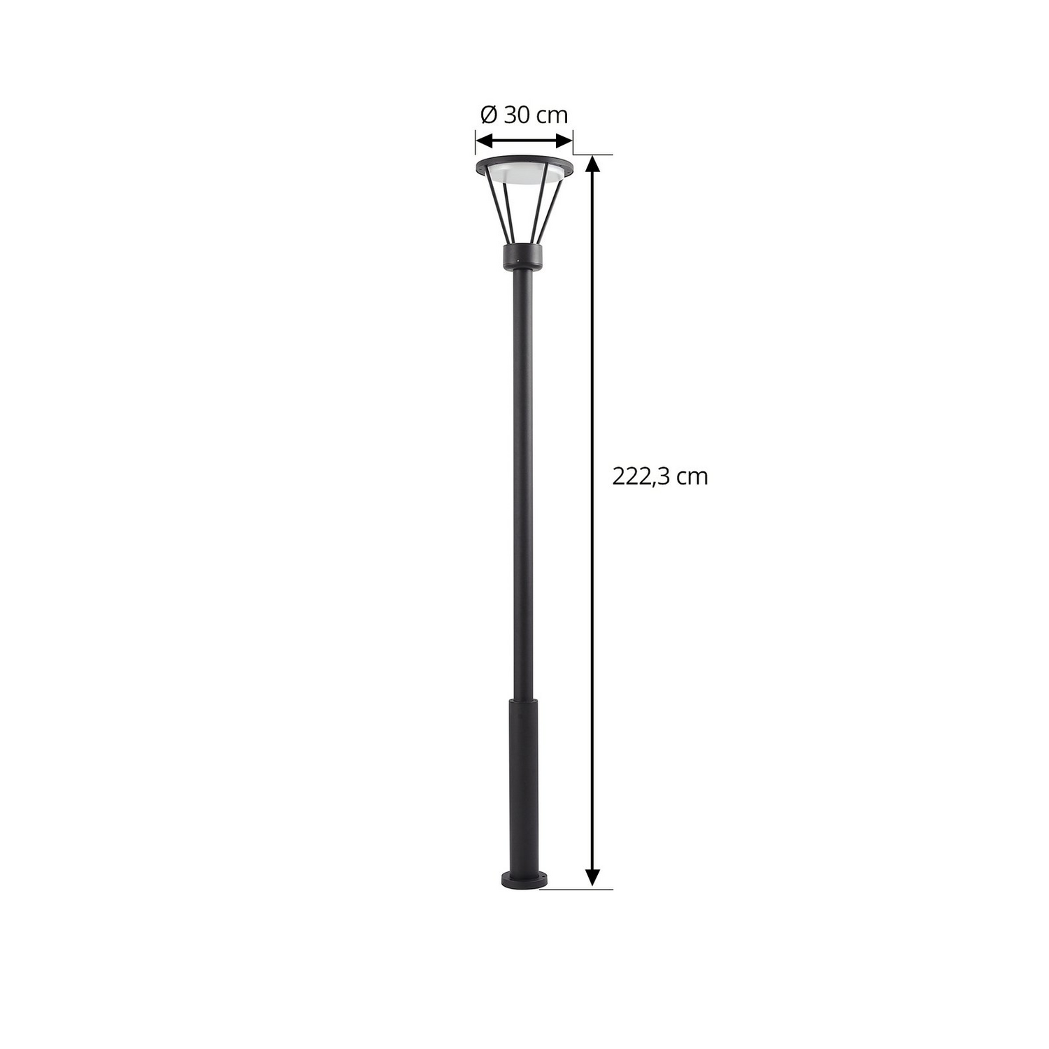 Lucande Led Außenleuchte Elario 222 Cm Schwarz Aluminium Lampe Leuchte Spot B-Ware - 4251911787108