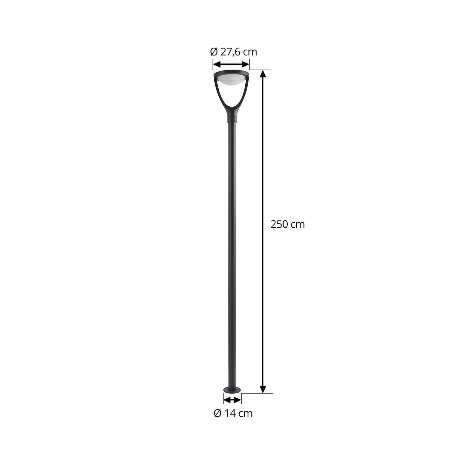 B-Ware Lucande Mastleuchte Led Außenleuchte Wegelampe Filor Schwarz Aluminium 250cm  - 4251911779547
