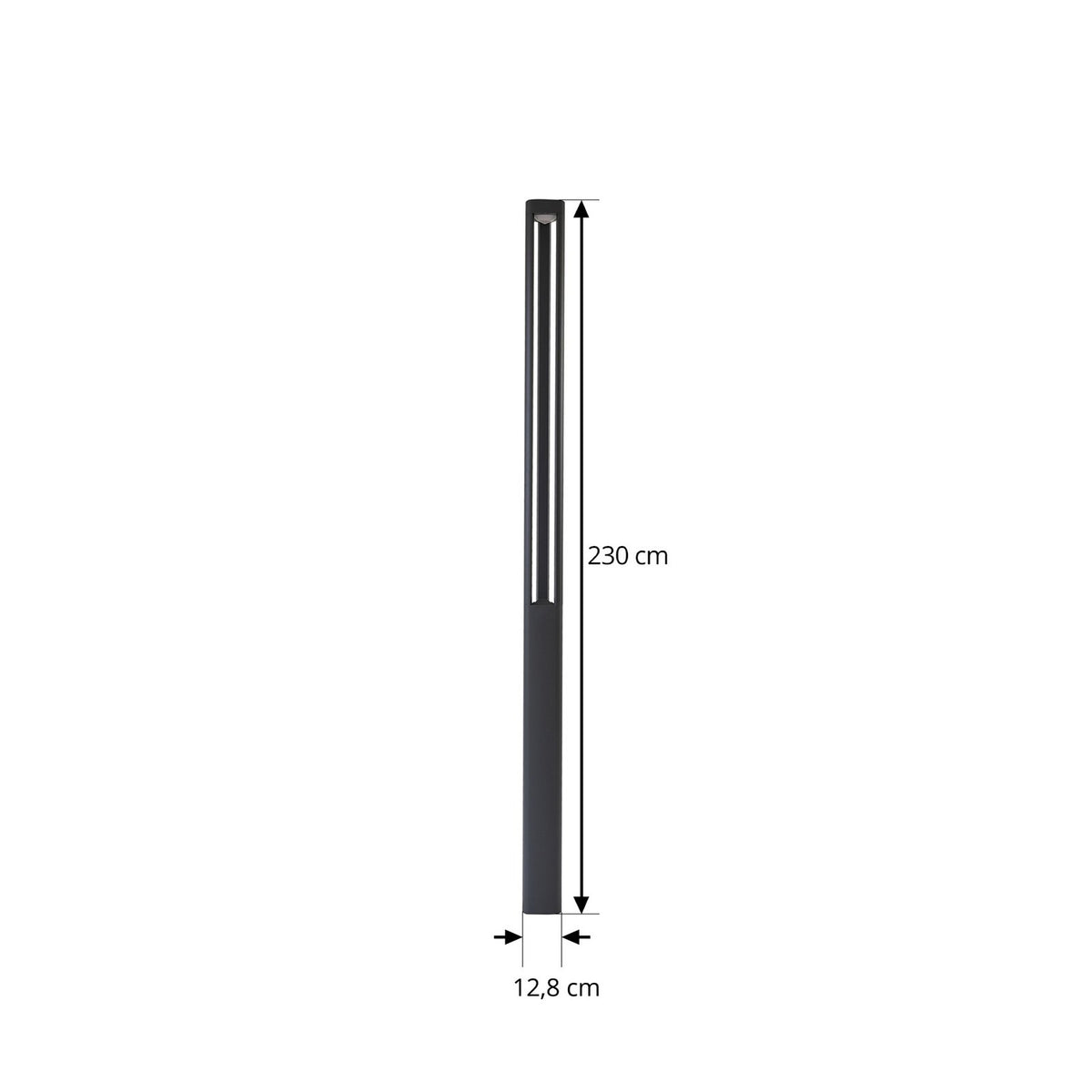 Lucande Außenleuchte Gartenlampe LED anthrazit Zarek Pirron IP65 230 cm - 4251911785272
