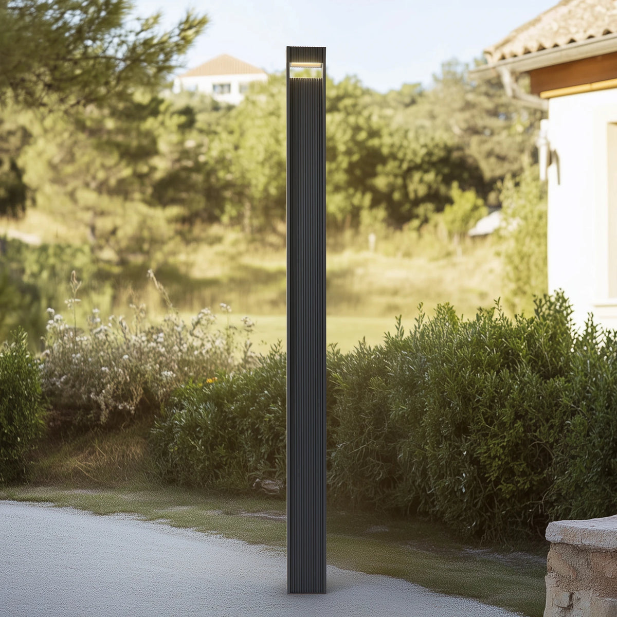 Lucande LED-Außenleuchte Tavion Gartenlampe 230cm Lampe anthrazit Aluminium IP65 - 4251911785289