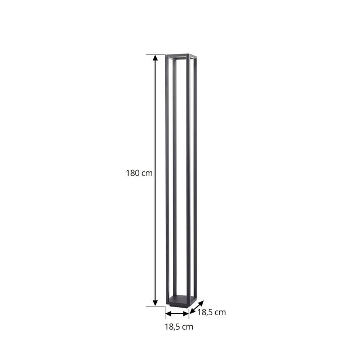 Lucande Led Außenleuchte Mastleuchte Thorvid Schwarz 180 Cm Außenbereich Lampe B-Ware