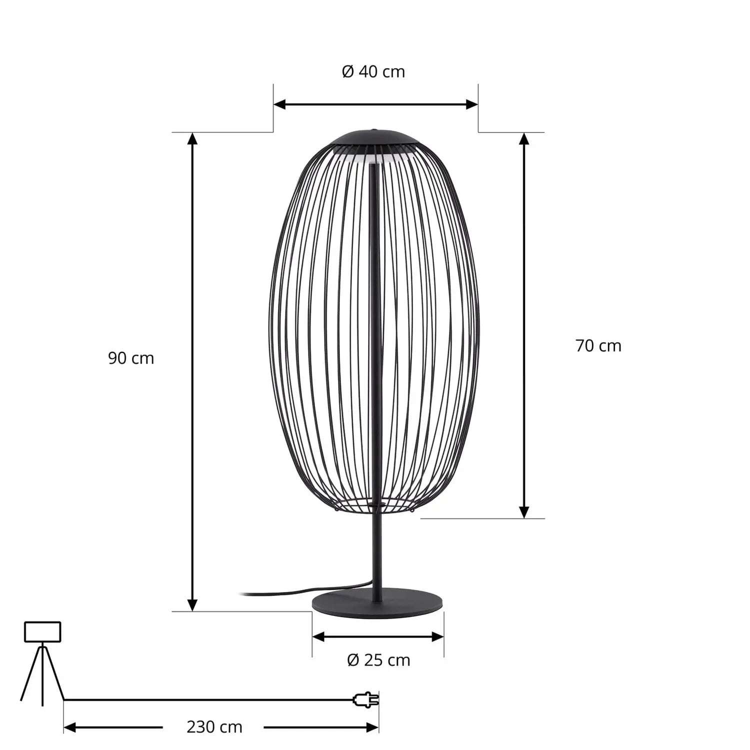B-Ware Lucande Stehlampe Außenleuchte Led Leuchte Richi Schwarz Ip44 - 4255830912719