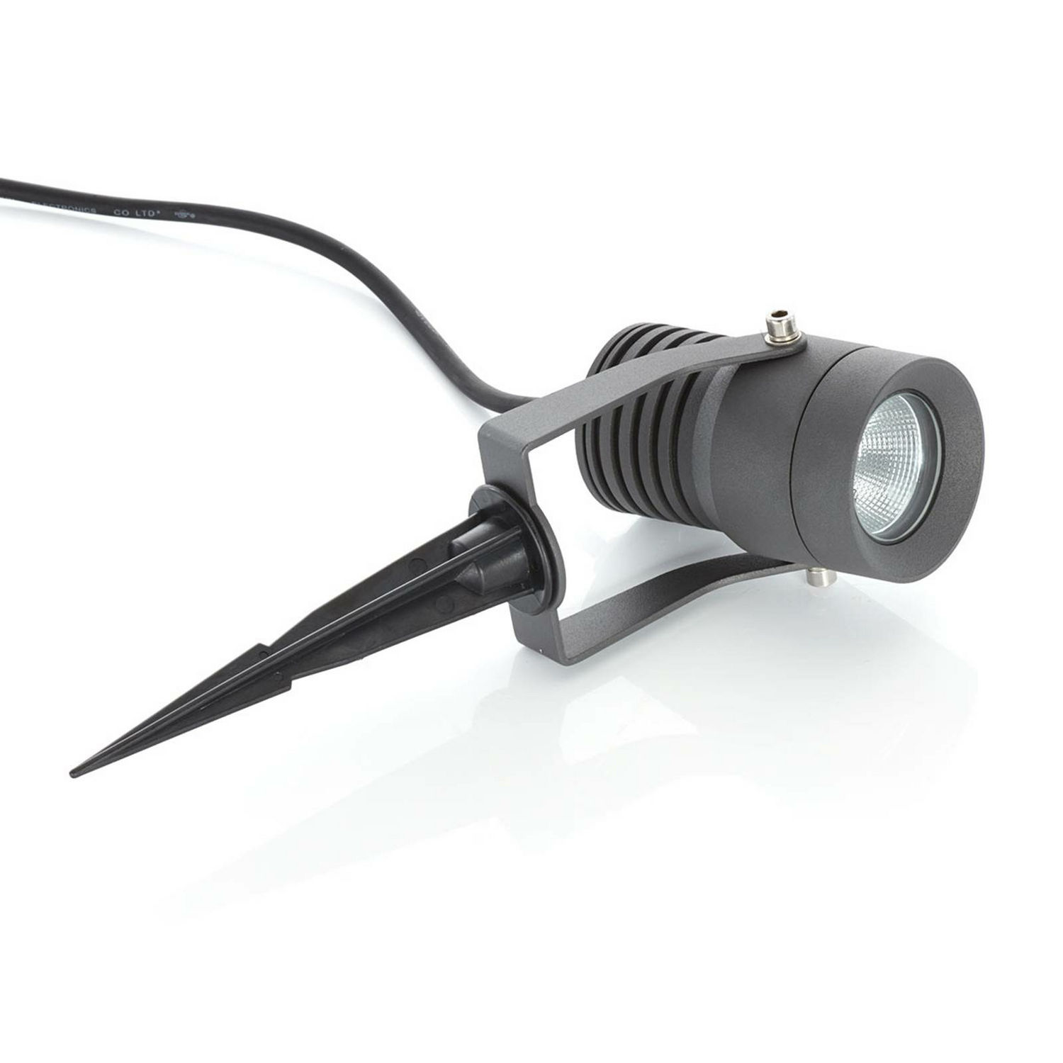 B-Ware Lucande Außenstrahler Gartenstrahler Led Spießleuchte Dunkelgrau Ip65 Warmweiß