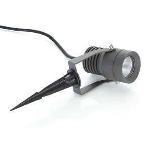 B-Ware Lucande Außenstrahler Gartenstrahler Led Spießleuchte Dunkelgrau Ip65 Warmweiß