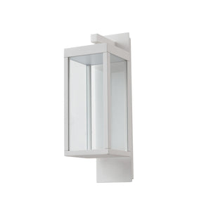 B-Ware Lucande LED Außenwandlampe Wandlampe Ferdinand weiß Metall 38 cm Außenleuchte