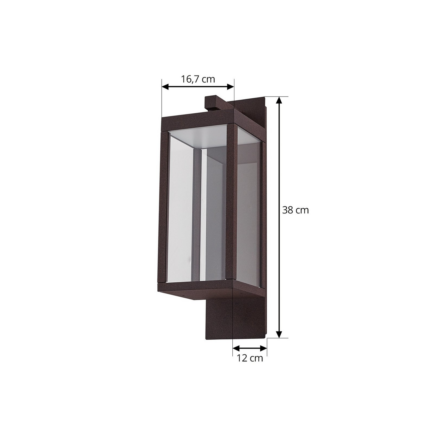 B-Ware Lucande Led Außenwandlampe Leuchte Ferdinand Rost Ip54 Beleuchtung Aluminium