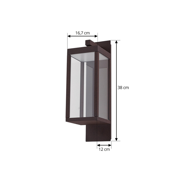 Lucande Led Außenwandlampe Leuchte Ferdinand Rost Ip54 Beleuchtung Aluminium B-Ware