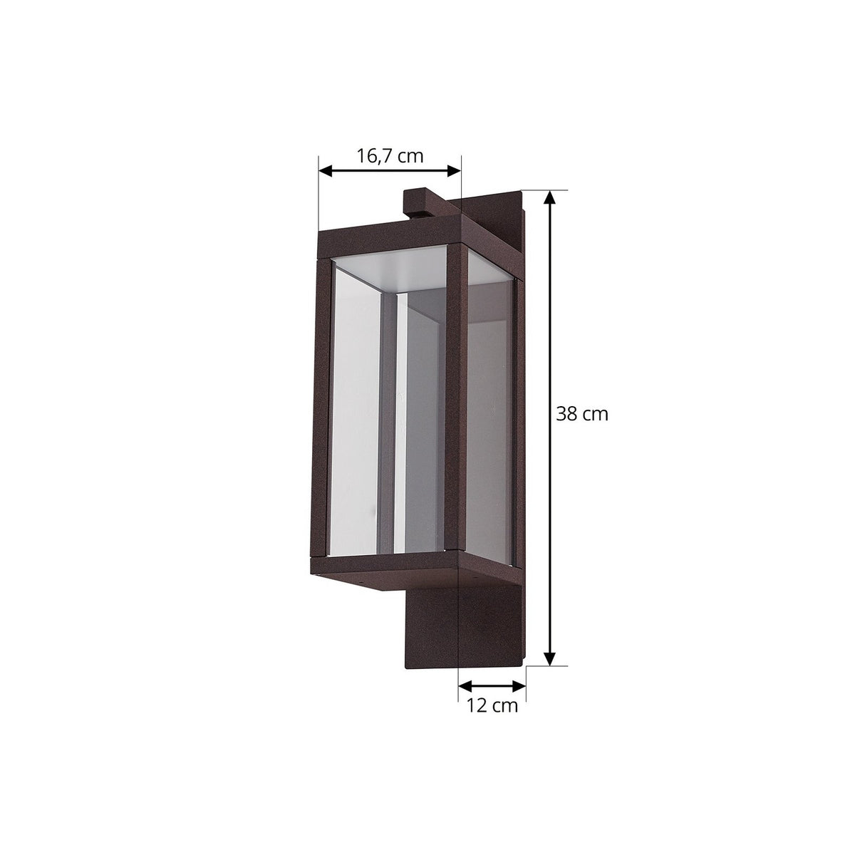 Lucande Außenwandleuchte Ferdinand LED Gartenlampe Kupfer IP54 12x38cm - 4251911798234