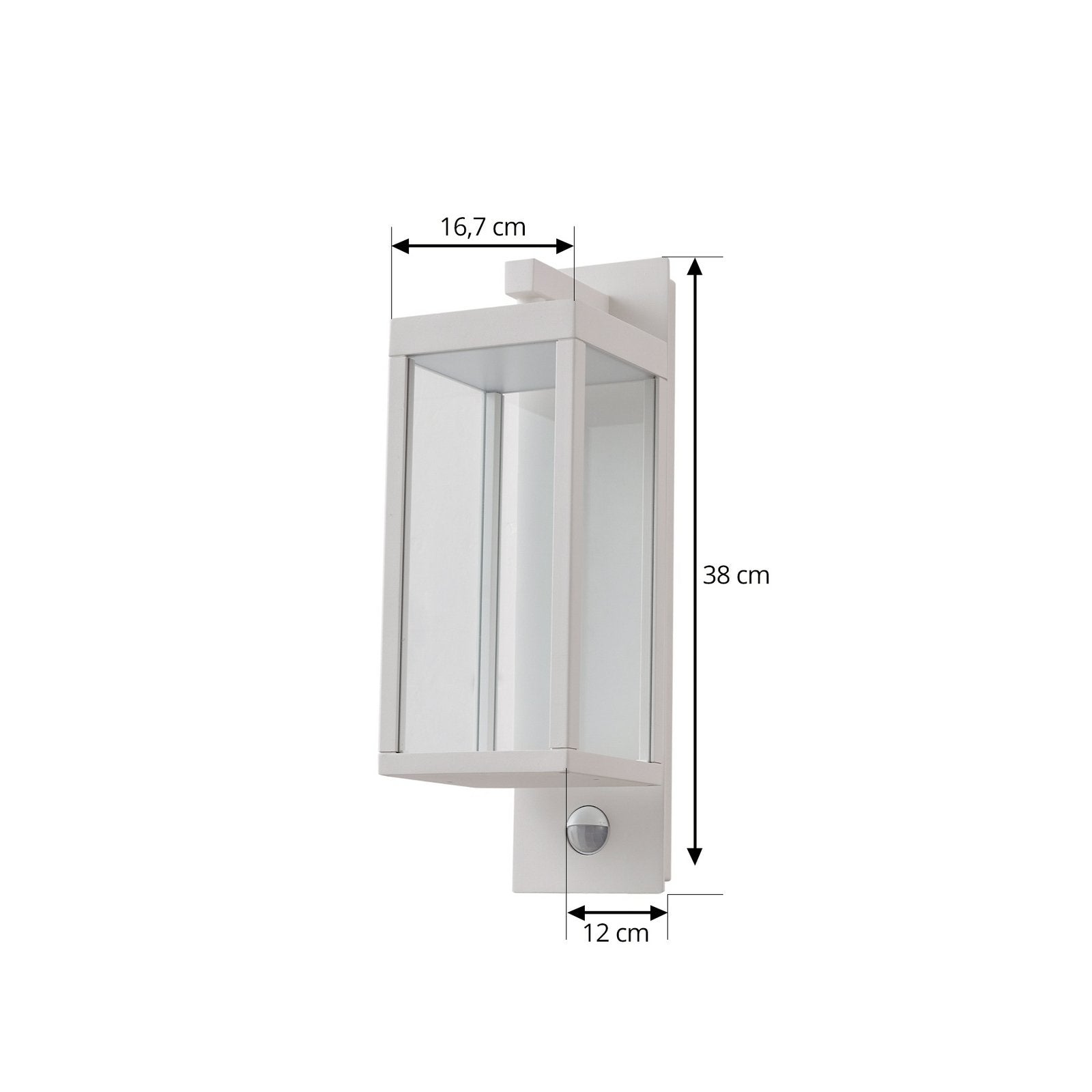 Lucande LED Außenwandlampe Außenleuchte Ferdinand Sensor 38cm Bewegungssensor - 4251911798241