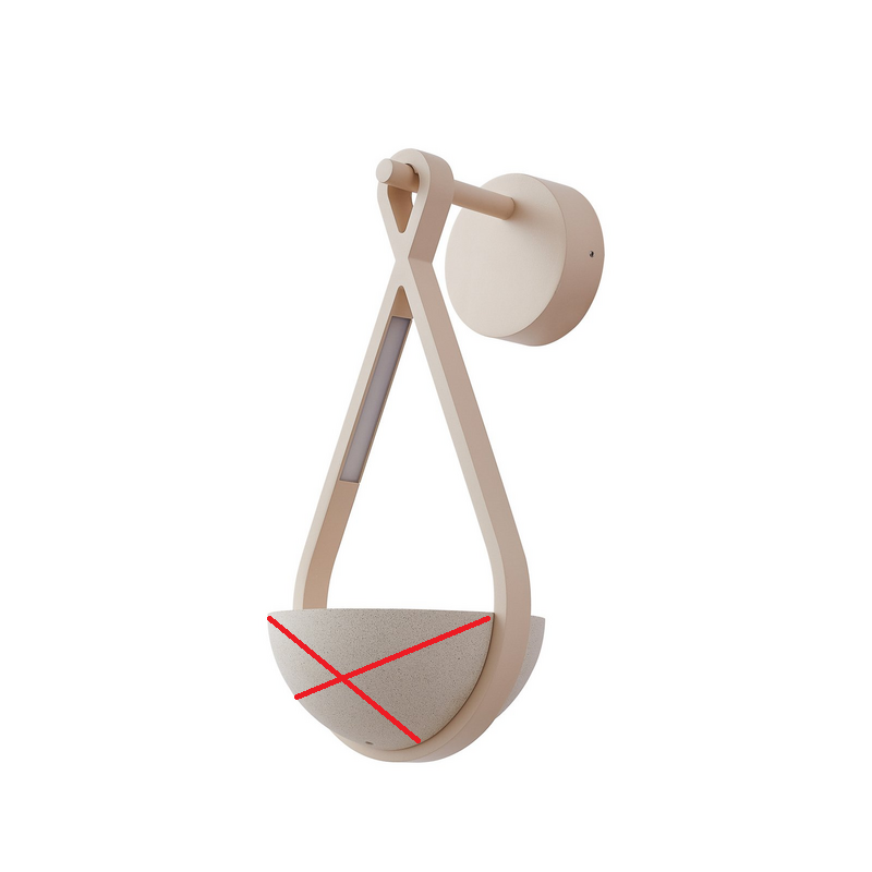 Lucande LED Außenwandlampe Wandlicht Florka Blumenampel beige Beton SIEHE TEXT - 4251911798548