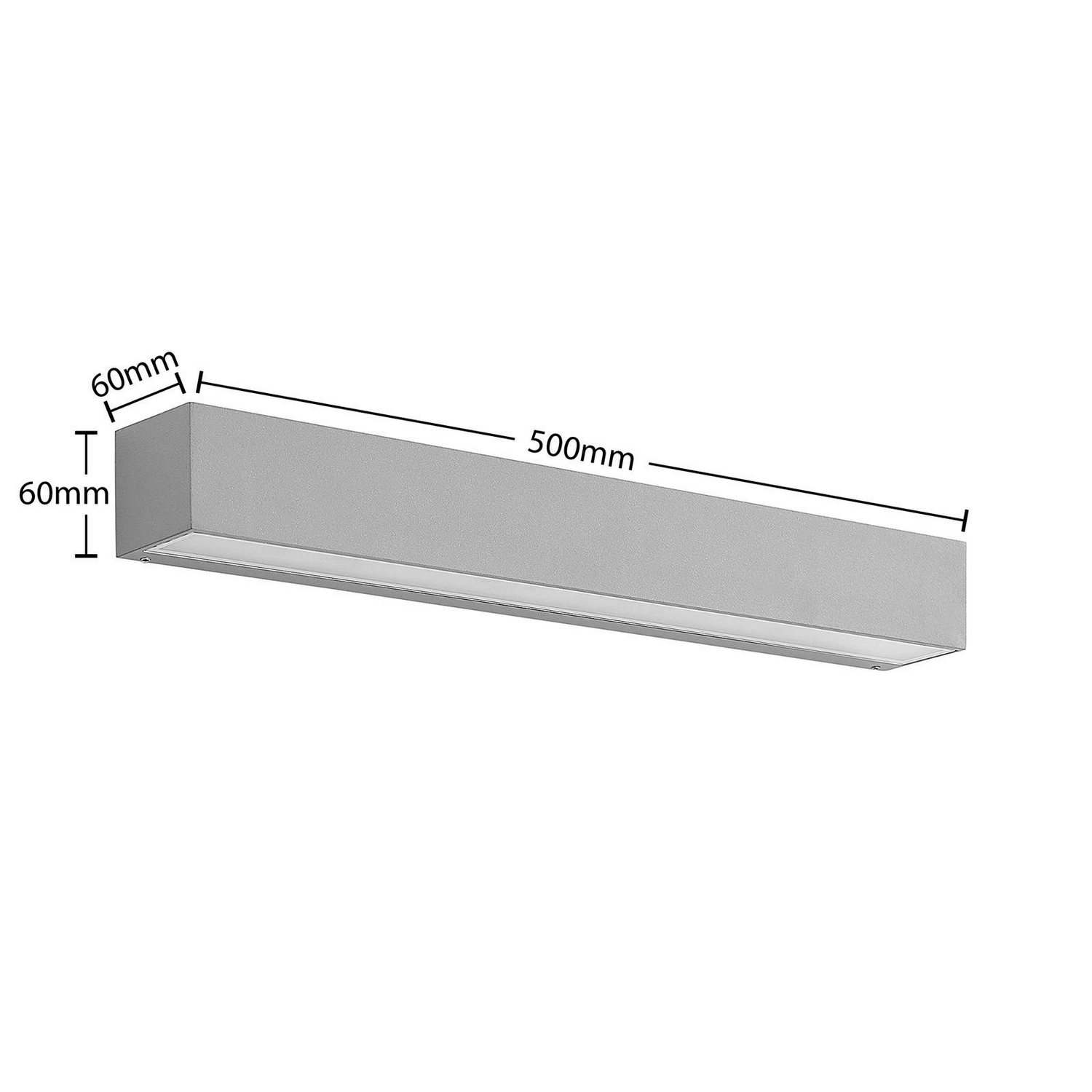 B-Ware Lucande Lengo Led Wandleuchte Wandleuchte Außenwandleuchte 50cm Silber 1 Flammig - 4251096581454