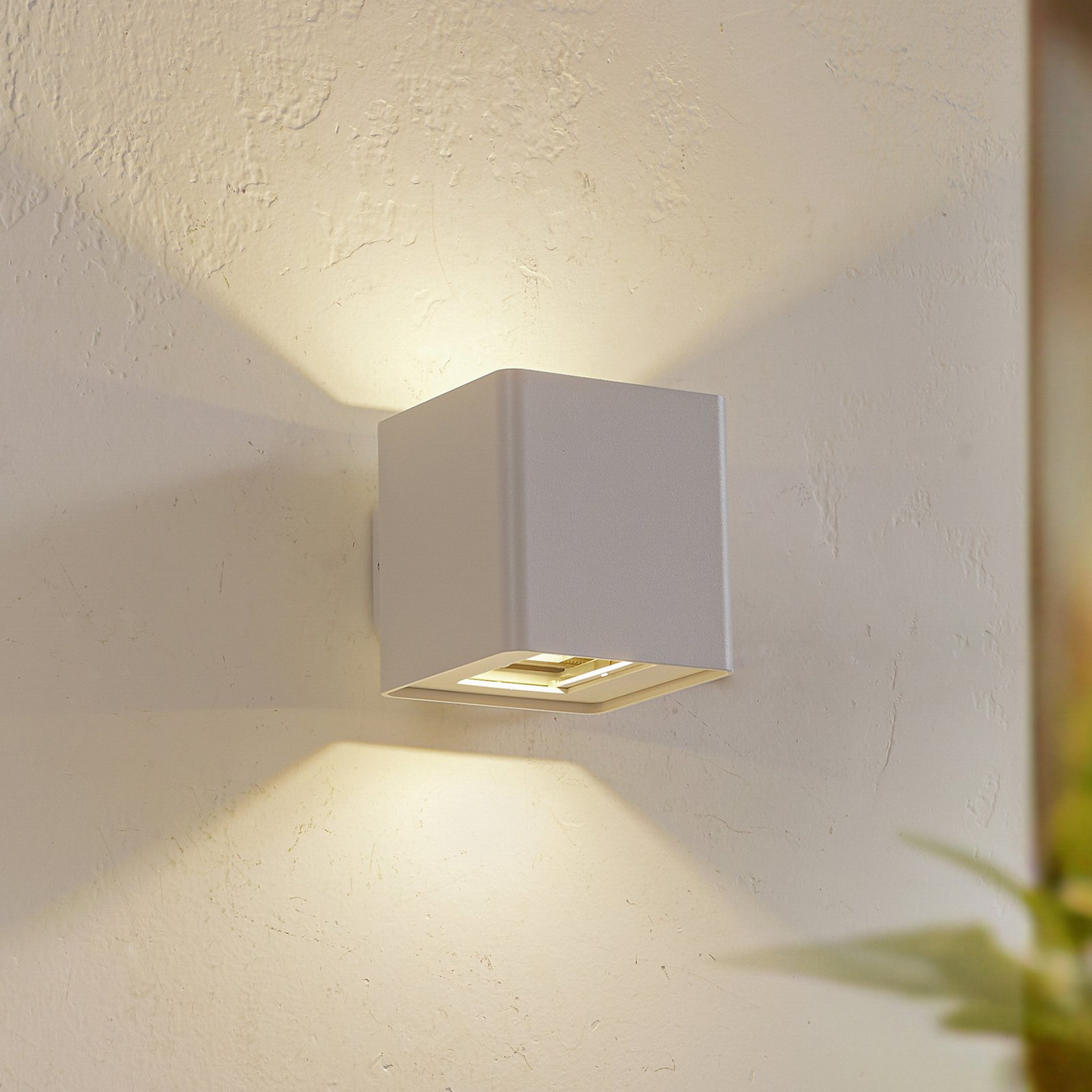 Lucande Led Außenwandleuchte Wandlampe Außenleuchte Aaron Weiß Ip54 Up Down B-Ware - 4251911798371