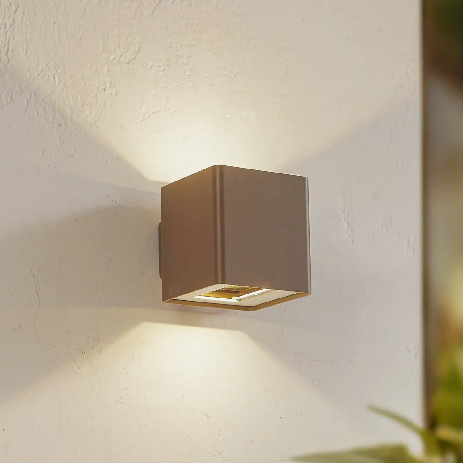 B-Ware Lucande Led Außenwandleuchte Aaron Wandlampe Außenleuchte Braun Alu Up/Down - 4251911798395