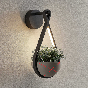 B-Ware Lucande Außenwandleuchte Wandlampe LED Florka Naturstein Blumenampel Pflanzsc65