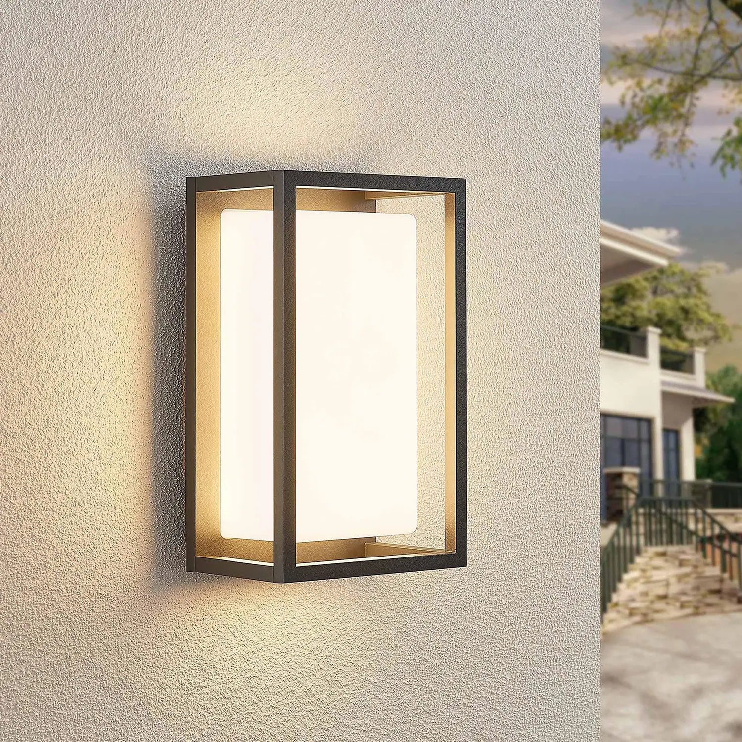 B-Ware Lucande Außenleuchte Wandlampe Led Außenlampe Grafit Alu Kunststoff Siehe Text - 4251096573138