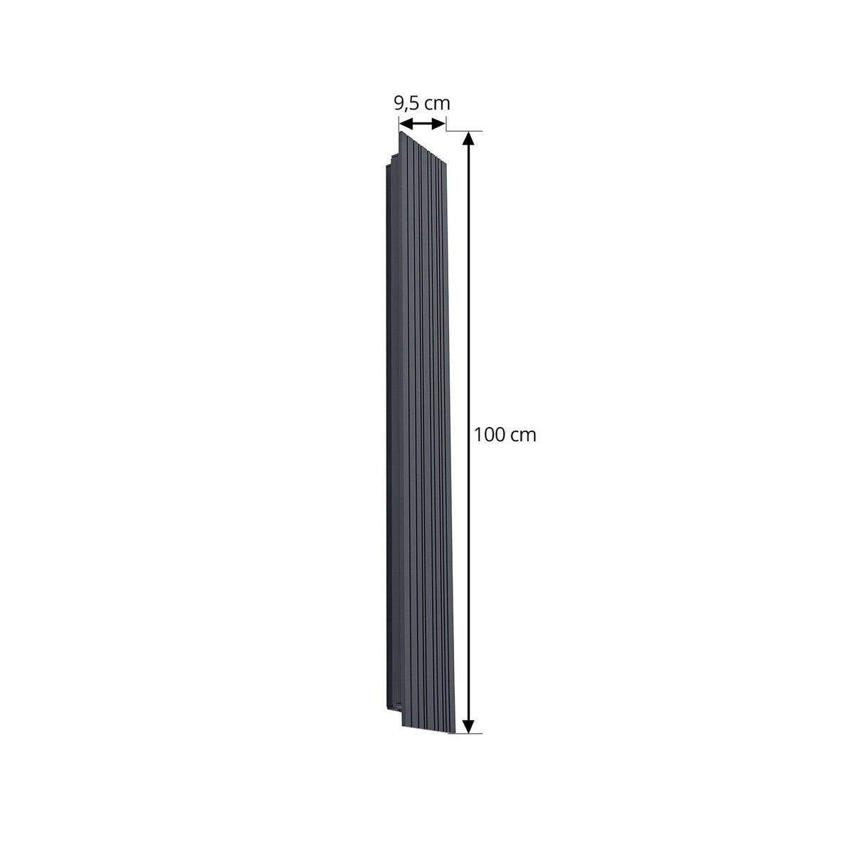 Lucande Außenwandleuchte Wandlampe LED anthrazit schwarz Aluminium Melira 100cm - 4251911785333