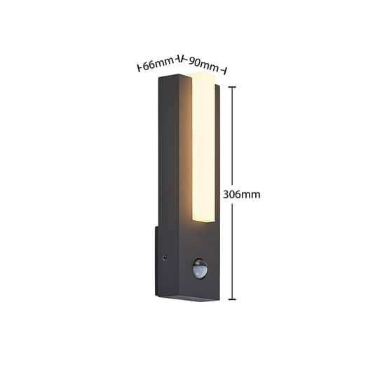 B-Ware Lucande Virgalia Led Außenwandleuchte Wandleuchte Lampe Leuchte Garten Sensor654 - 4251096594539