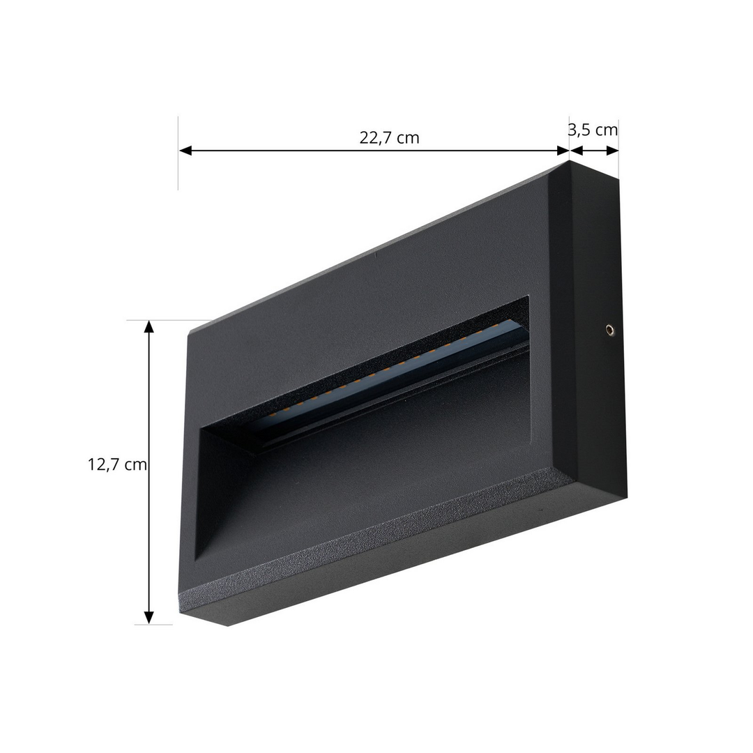 Lucande Led Außenwandleuchte Wandlampe Außenleuchte Schwarz Aluminium Ip65 B-Ware - 4251911777437