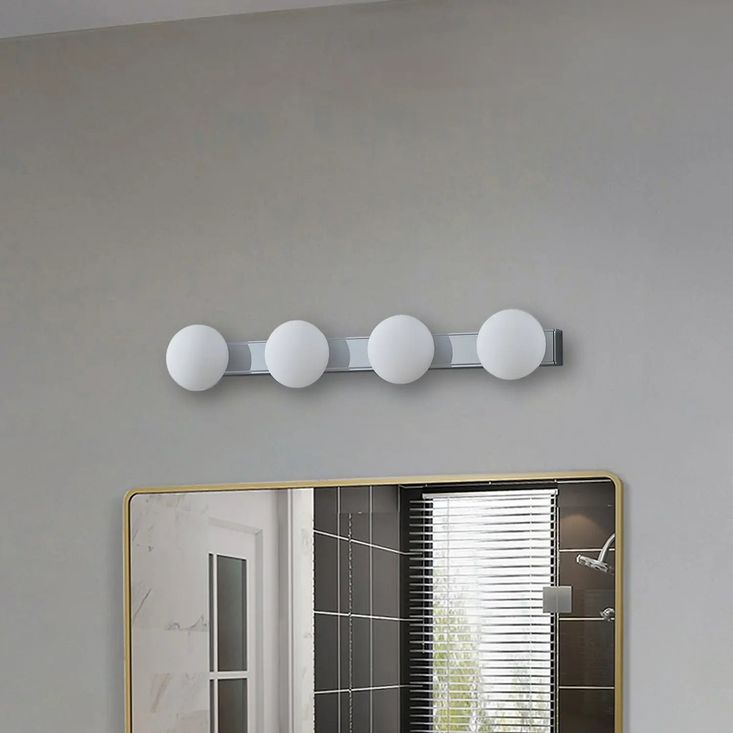 B-Ware Lucande Badleuchte Wandlampe Led Badezimmerlampe Myrra Chrom Glas Modern Bele622