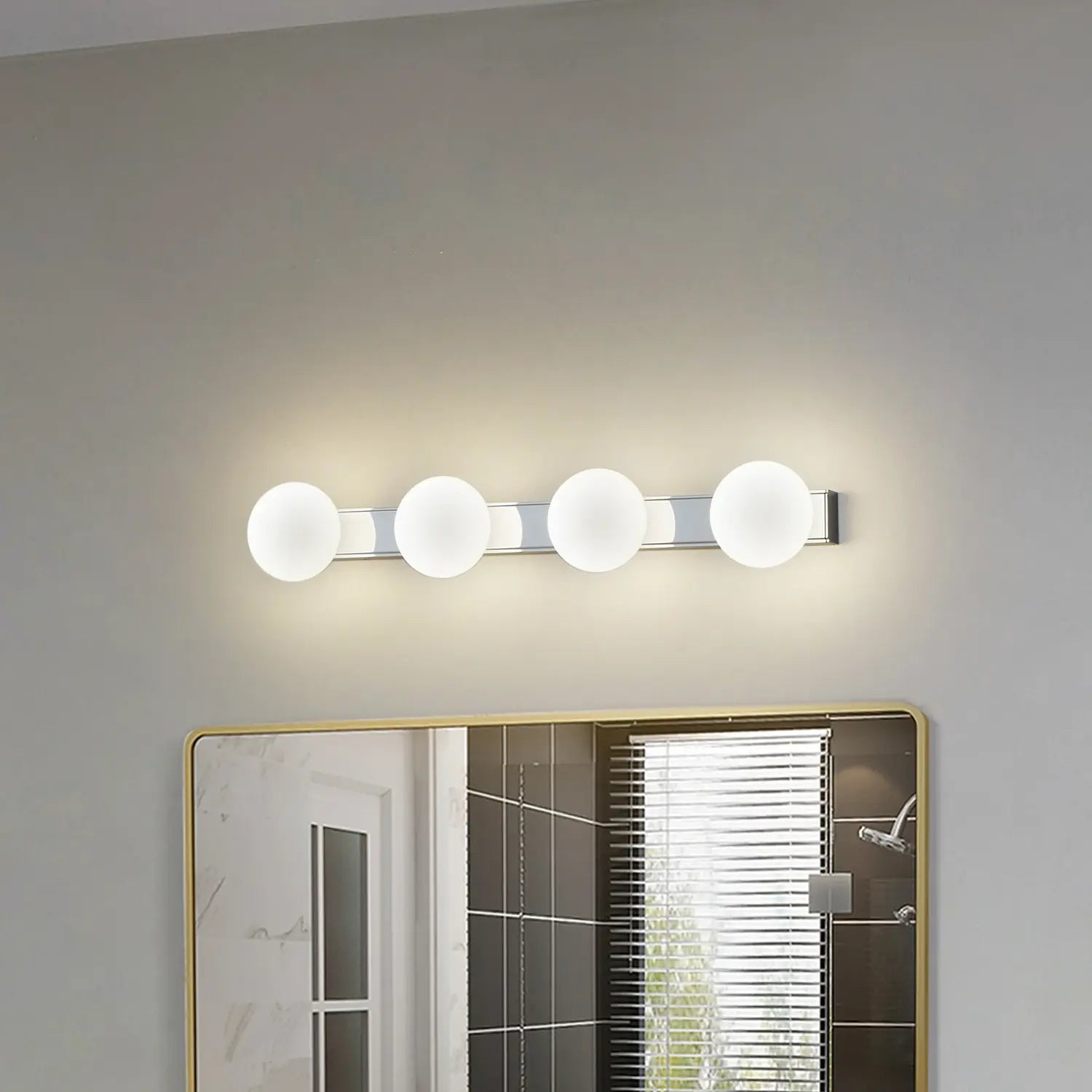 B-Ware Lucande Badleuchte Wandlampe Led Badezimmerlampe Myrra Chrom Glas Modern Beleuch
