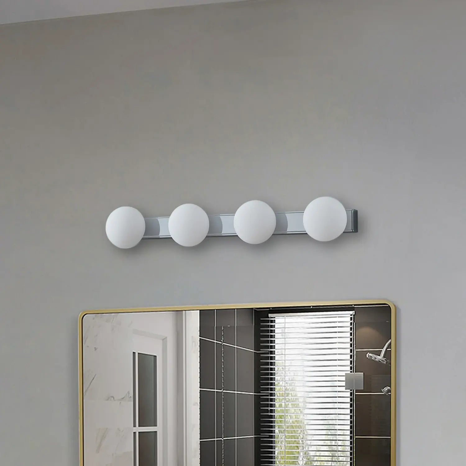 B-Ware Lucande Badleuchte Wandlampe Led Badezimmerlampe Myrra Chrom Glas Modern Beleuch