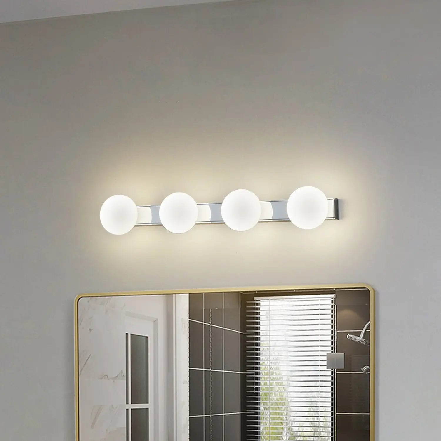 B-Ware Lucande Badleuchte Wandlampe Led Badezimmerlampe Myrra Chrom Glas Modern Bele622