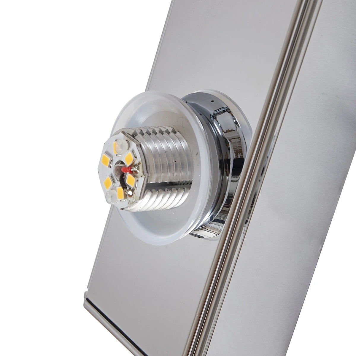 Lucande Badleuchte Wandlampe LED Badezimmerlampe Myrra chrom Glas modern beleuch - 4251911776478