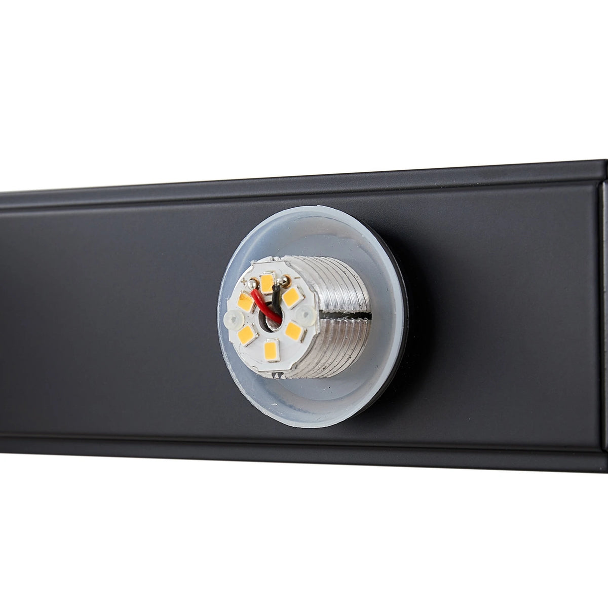 Lucande Wandlampe Badleuchte LED Glas schwarz IP44 Aluminium Myrra 60 cm - 4251911776485