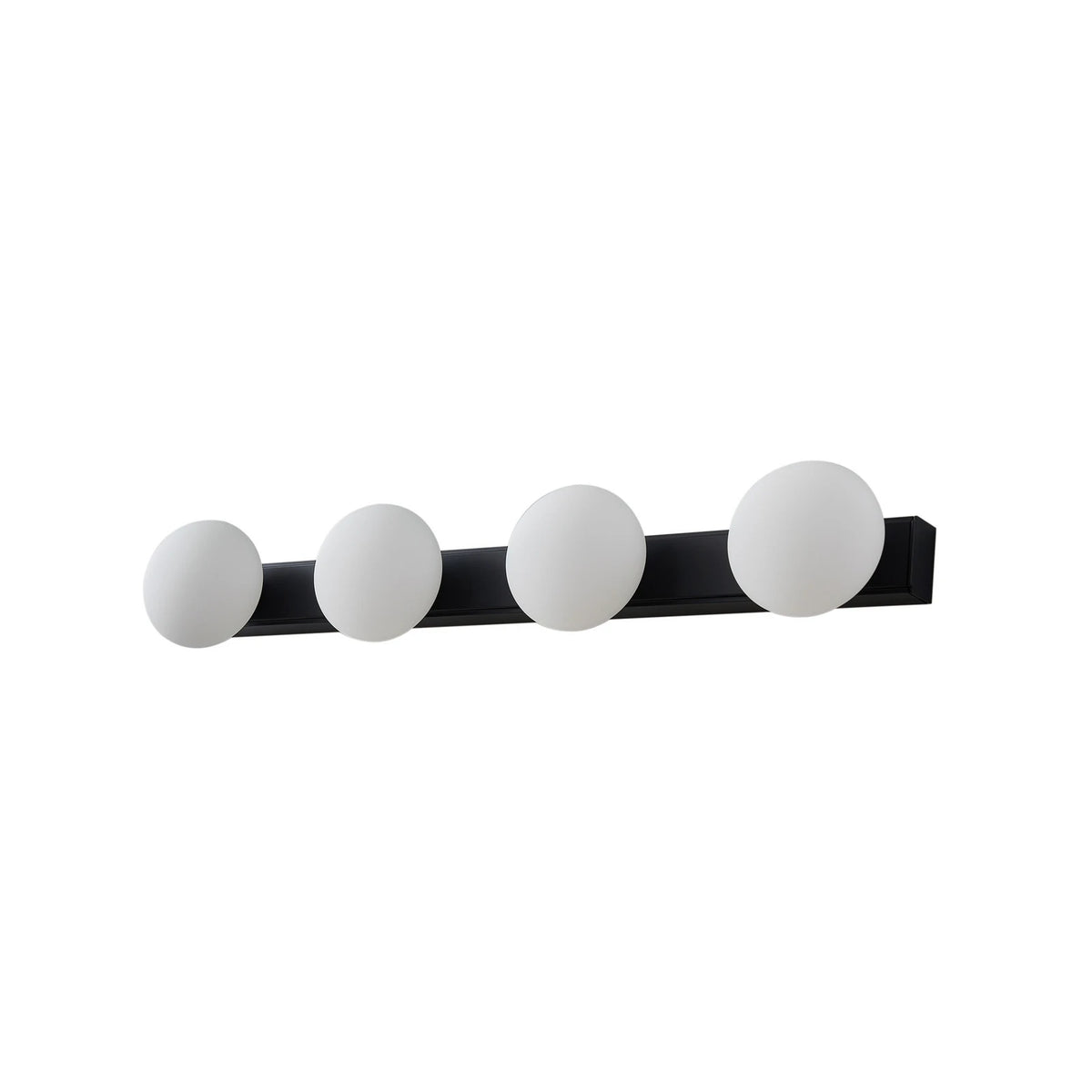 Lucande Wandlampe Badleuchte LED Glas schwarz IP44 Aluminium Myrra 60 cm - 4251911776485