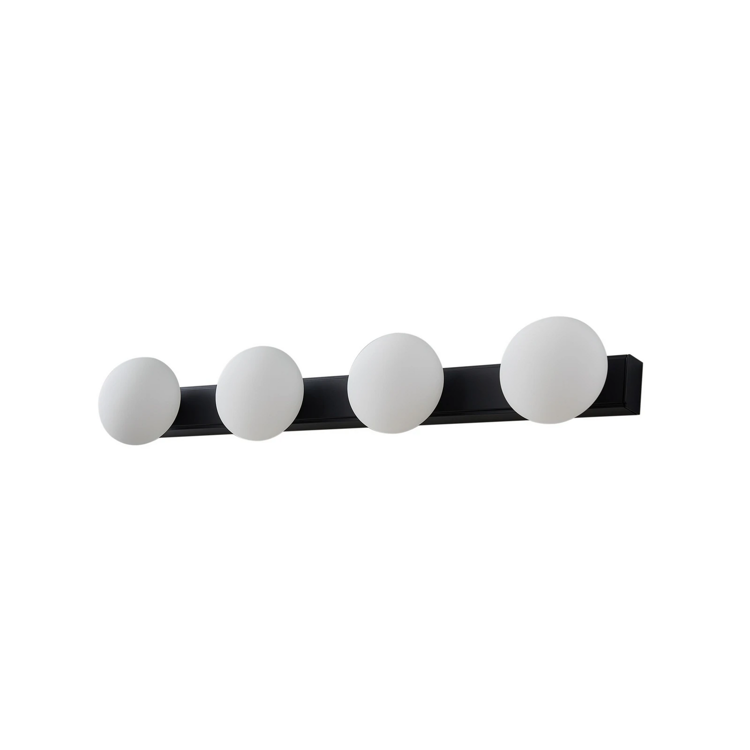 B-Ware Lucande Wandlampe Badleuchte Led Glas Schwarz Ip44 Aluminium Myrra 60 Cm - 4251911776485
