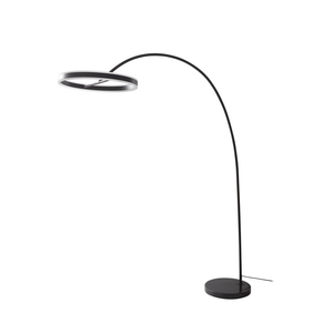 B-Ware Lucande Stehlampe Bogenlampe Yekta LED dimmbar schwarz Wohnzimmerlampe