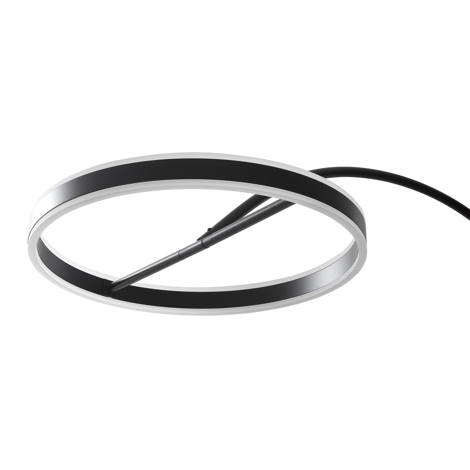 Lucande Stehlampe Bogenlampe Yekta LED dimmbar schwarz Wohnzimmerlampe - 4251911761955