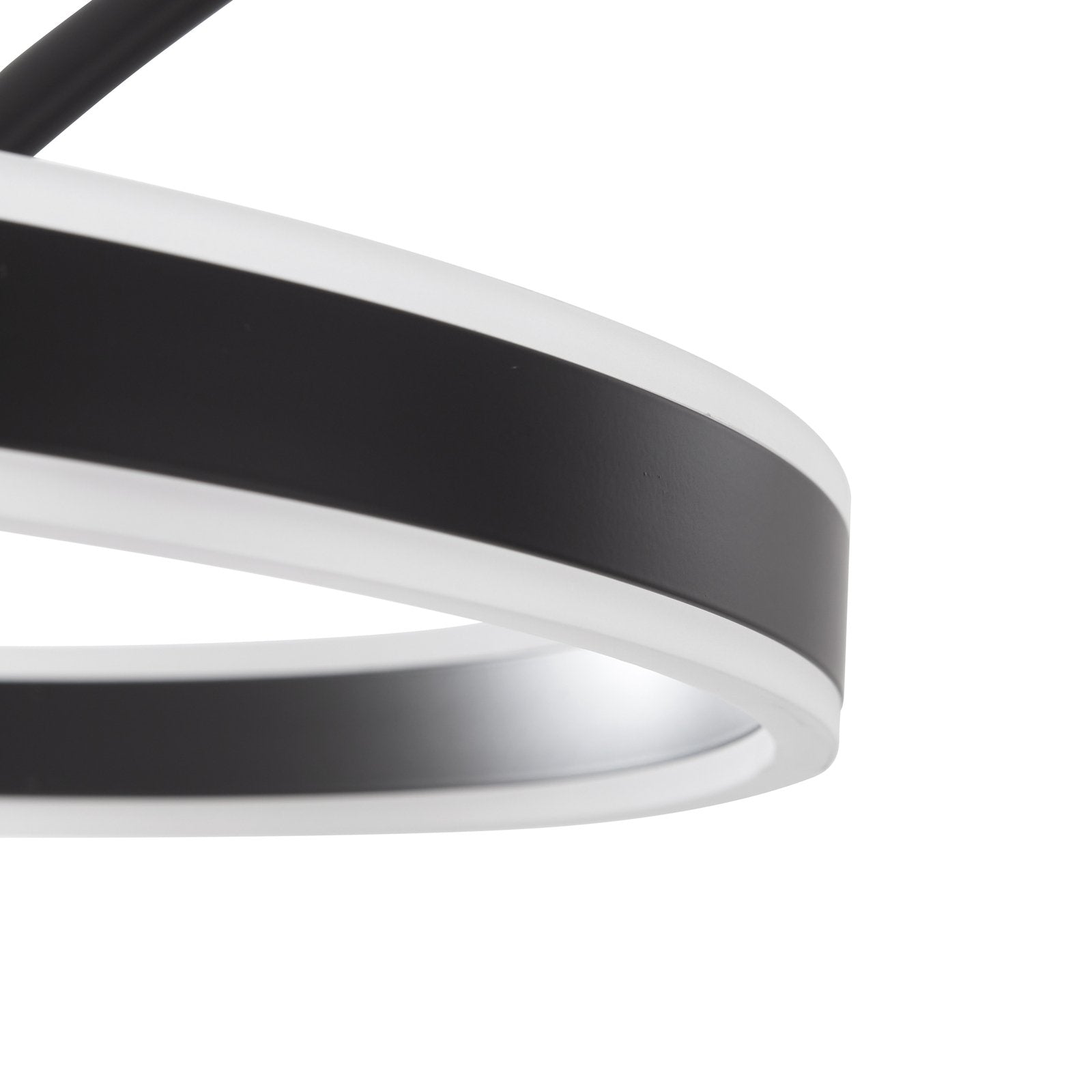 Lucande Stehlampe Bogenlampe Yekta LED dimmbar schwarz Wohnzimmerlampe - 4251911761955