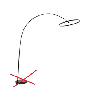 B-Ware Lucande Virvera Led Bogenstehlampe Standleuchte Rund Schwarz Siehe Text/Foto217
