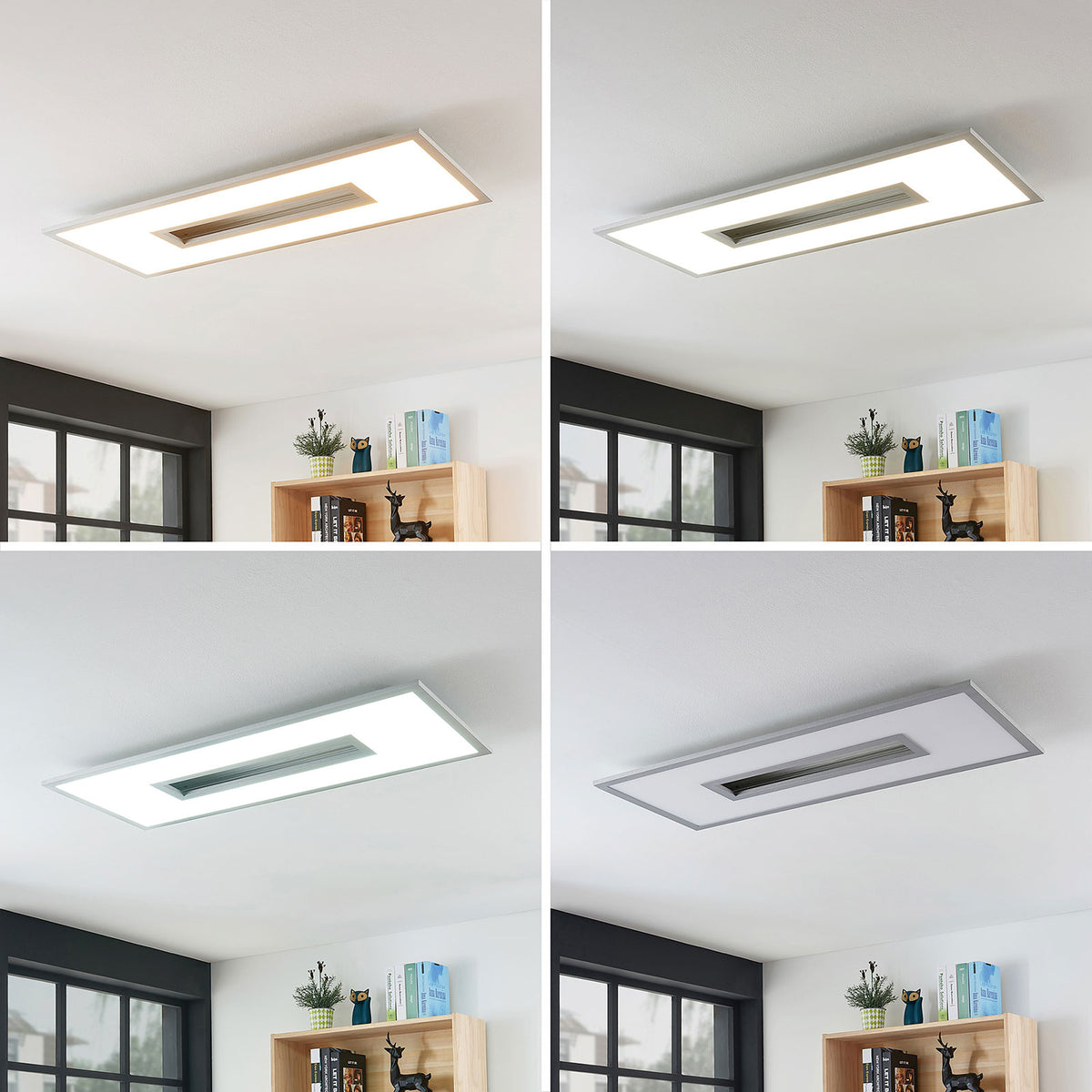 Lucande LED-Deckenlampe Durun Deckenlampe Lampe dimmbar CCT eckig 96 cm Licht - 4251096559651