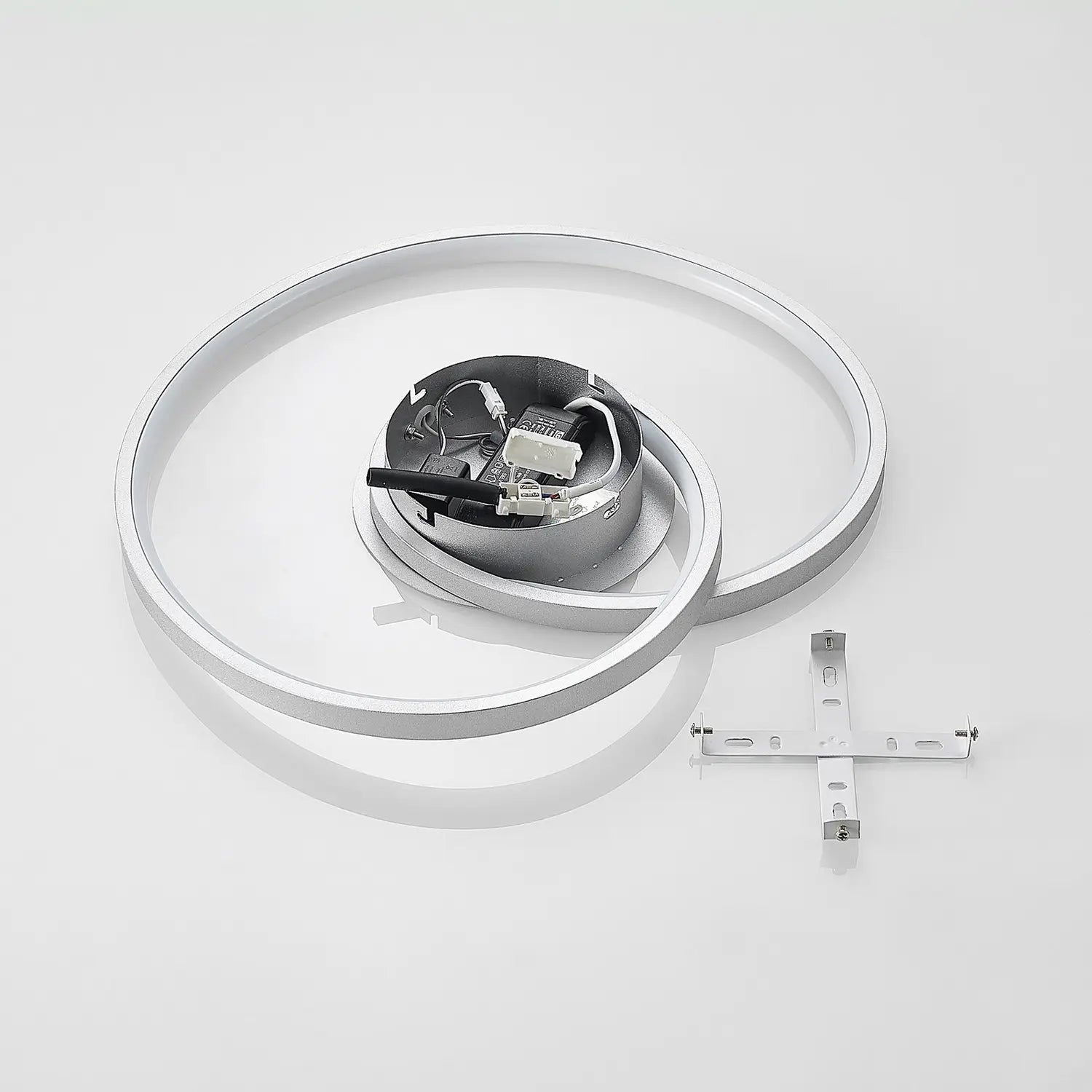 B-Ware Lucande Deckenlampe Deckenleuchte Led Silber Dimmbar Warmweiß Wohnzimmer Beleuch