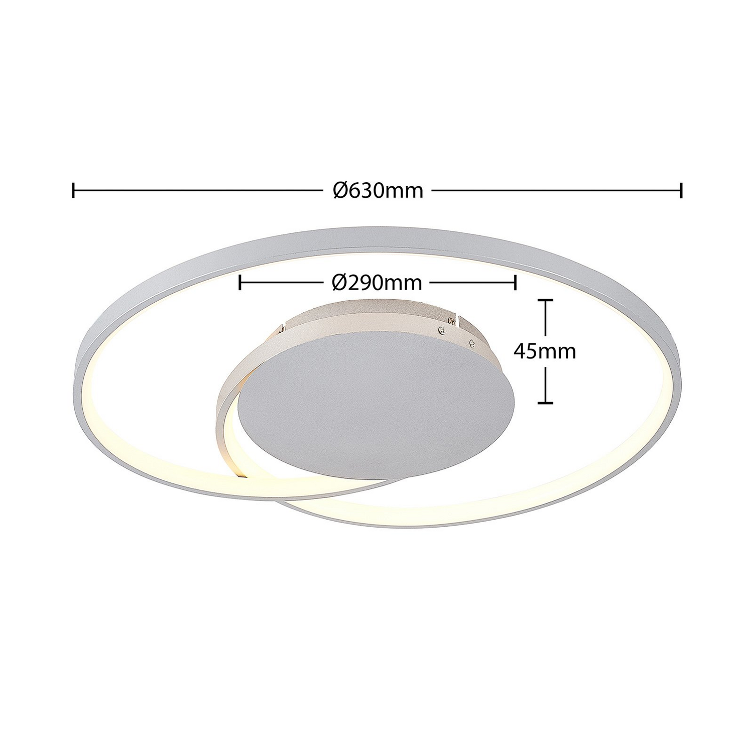 Deckenleuchte Deckenlampe Deckenlicht Led Deckenlampe Hängelampe Leuchte Silber  B-Ware - 4251096596564