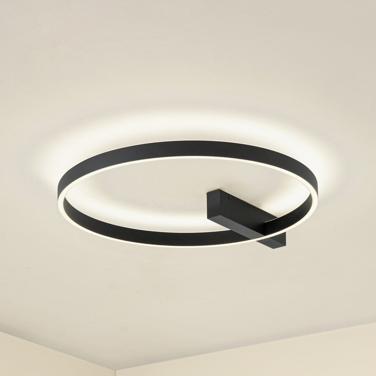Lucande Deckenlampe Deckenleuchte LED Isalin schwarz dimmbar CCT 60 cm - 4255830903113
