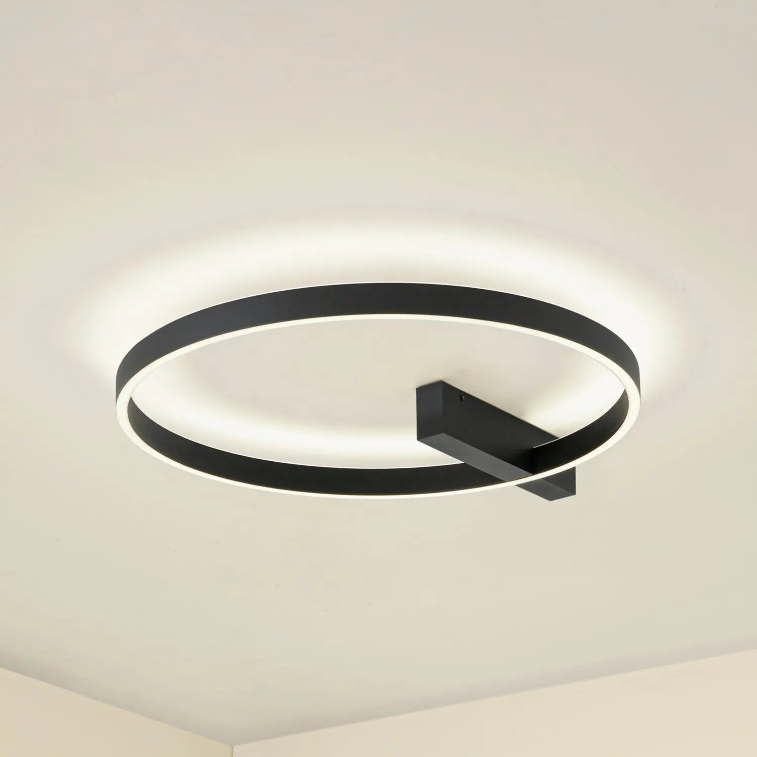 B-Ware Lucande Deckenlampe Deckenleuchte Led Isalin Schwarz Dimmbar Cct 60 Cm