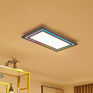 B-Ware Lucande Deckenleuchte Lampe Led Leicy Nickel Fernbedienung Rgb Farbwechsel Dimmb