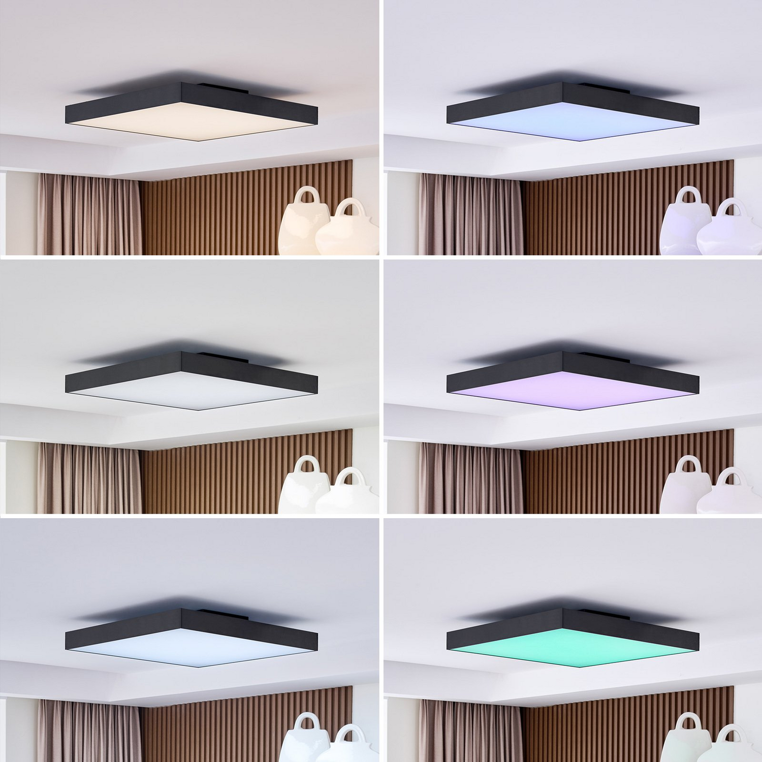 B-Ware Lucande Deckenlampe Deckenleuchte Led Leicy Schwarz Fernbedienung Dimmbar Rg52
