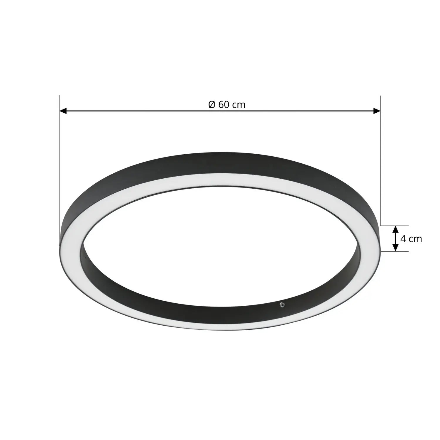 B-Ware Lucande Led Deckenlampe Neor Deckenleuchte Lampe Schwarz ø 60 Cm Cct Dimmbar - 4255830900648