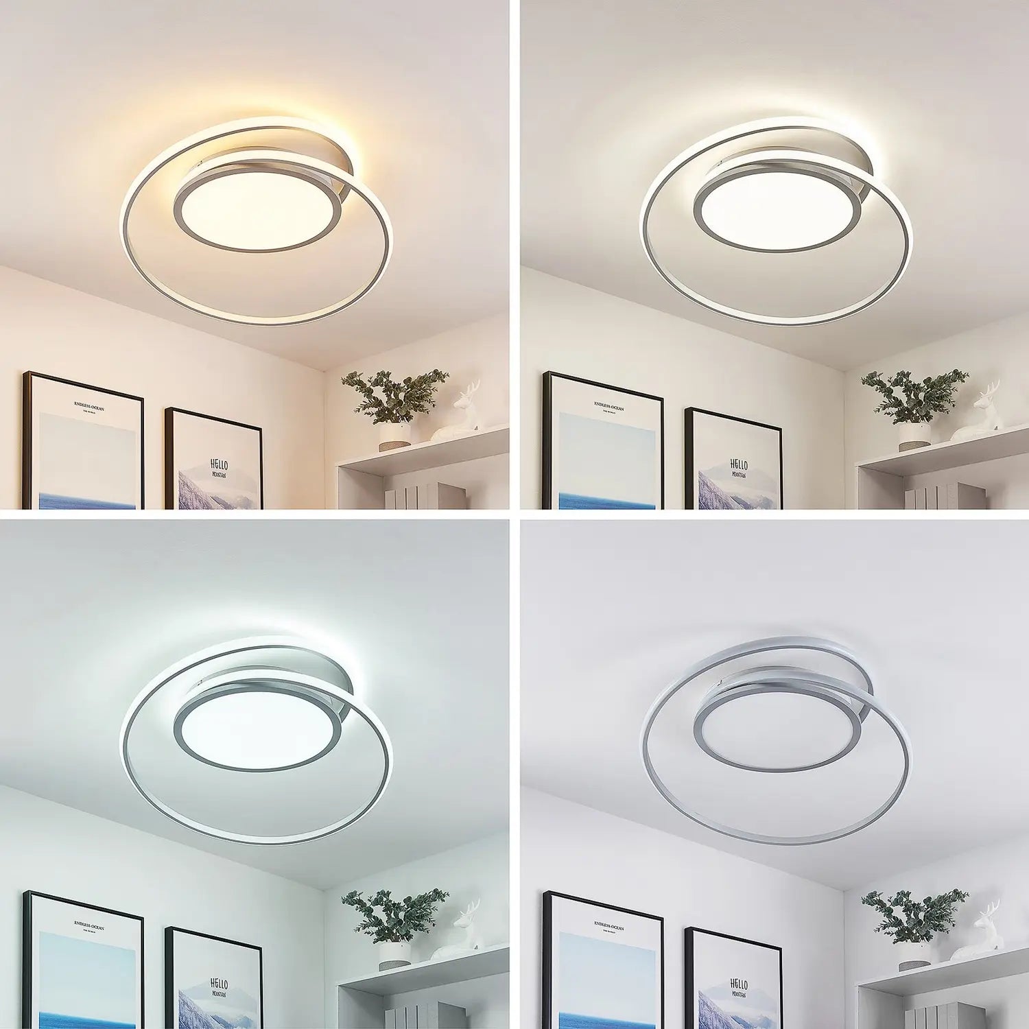 B-Ware Lucande Deckenlampe Deckenleuchte Led Silber Noud Eisen Aluminium Siehe Text - 4251096597660