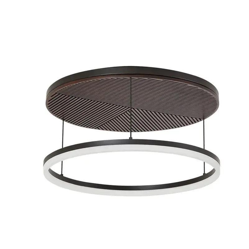 B-Ware Lucande Deckenleuchte Deckenlampe Led Orven Schwarz Holz Dimmbar ø50cm862 - 4255830900747
