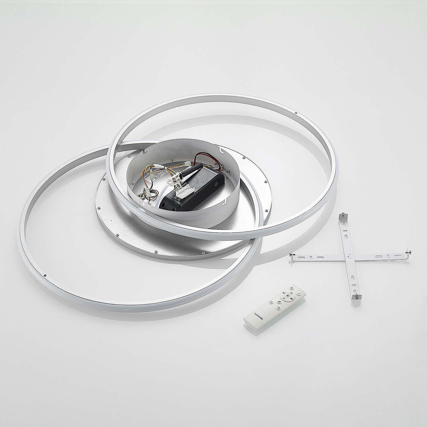 B-Ware Lucande Deckenleuchte Deckenlampe Led Senne Silber Leuchte Lampe Wohnzimmer M422