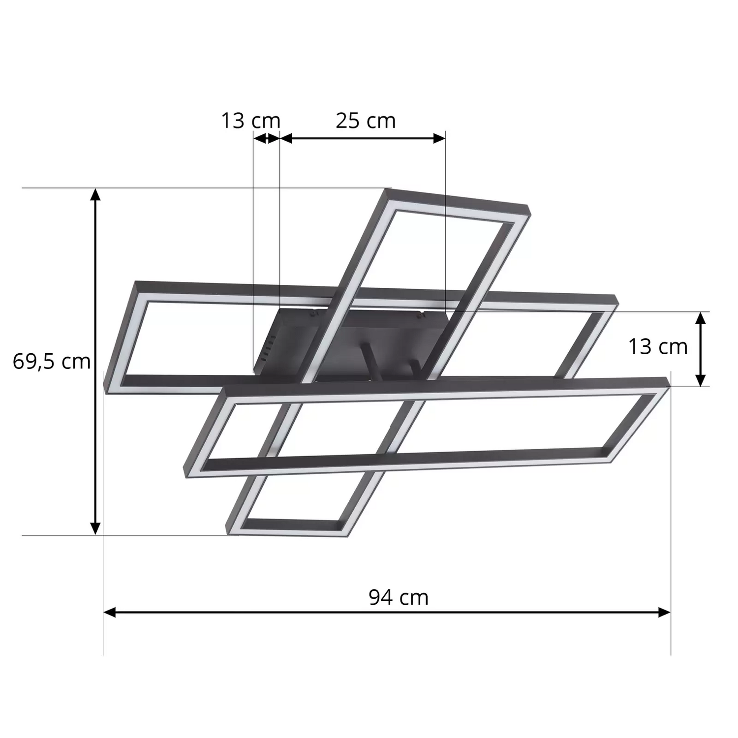 Plafonnier LED Lucande Tjado, lampe de salon