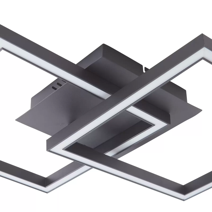 Lucande Led Deckenlampe Tjado Quadrat 2 Flammig 65 Cm Deckenleuchte Leuchte  B-Ware