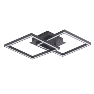 B-Ware Lucande Deckenlampe Deckenleuchte Led Tjado Schwarz Metall Wohnzimmerleuchte