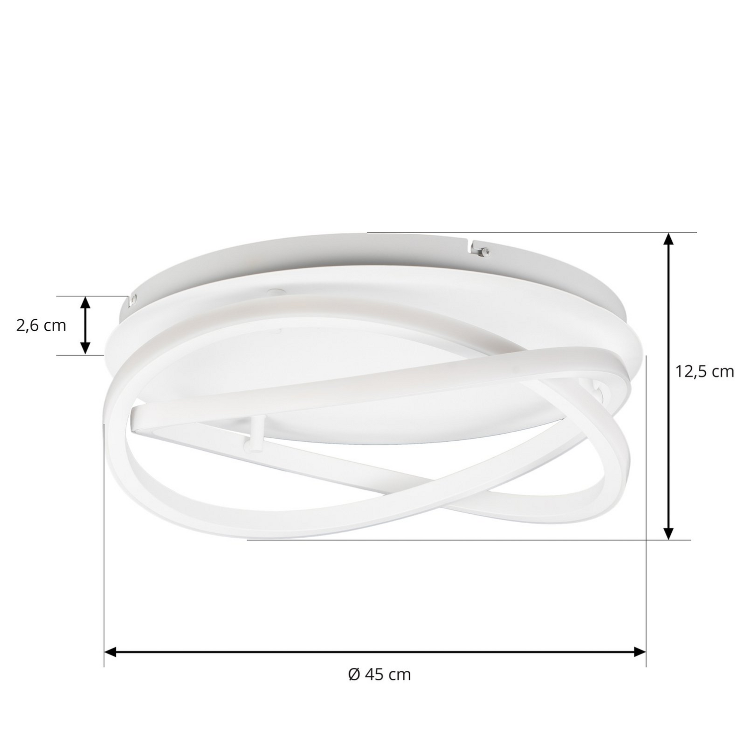 Lucande Led Deckenleuchte Leuchte Deckenlampe Aldric Weiß Aluminium ø 45 Cm B-Ware - 4251911778250